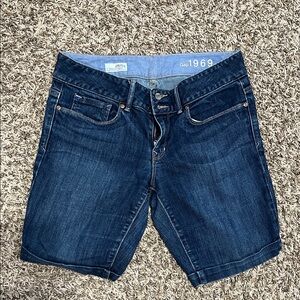 GAP 1969 Dark Blue Denim Jean Shorts